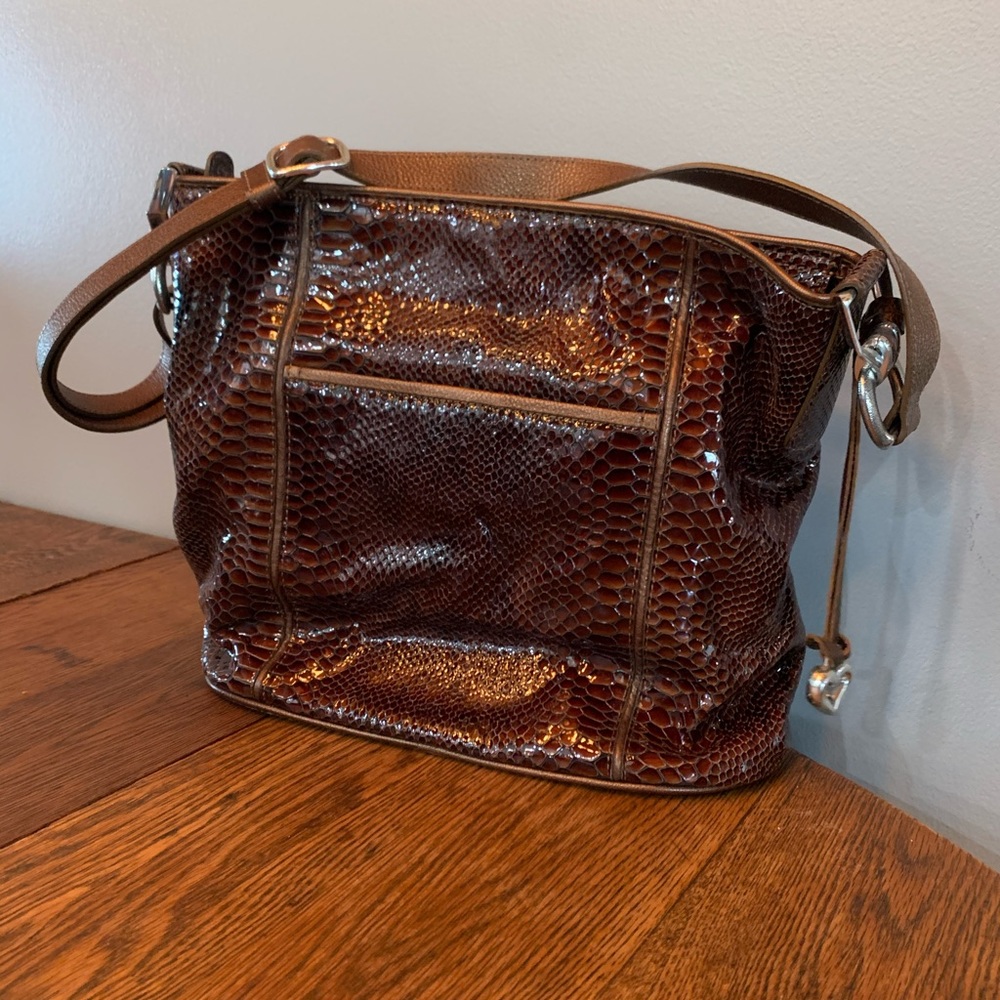 Brighton Brown Snake Print Purse